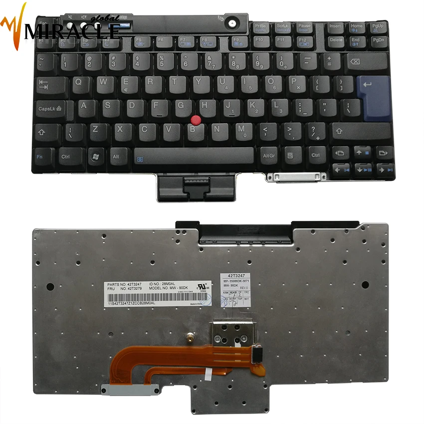 MagiDeal Laptop US Layout Keyboard Replacements for IBM Lenovo 