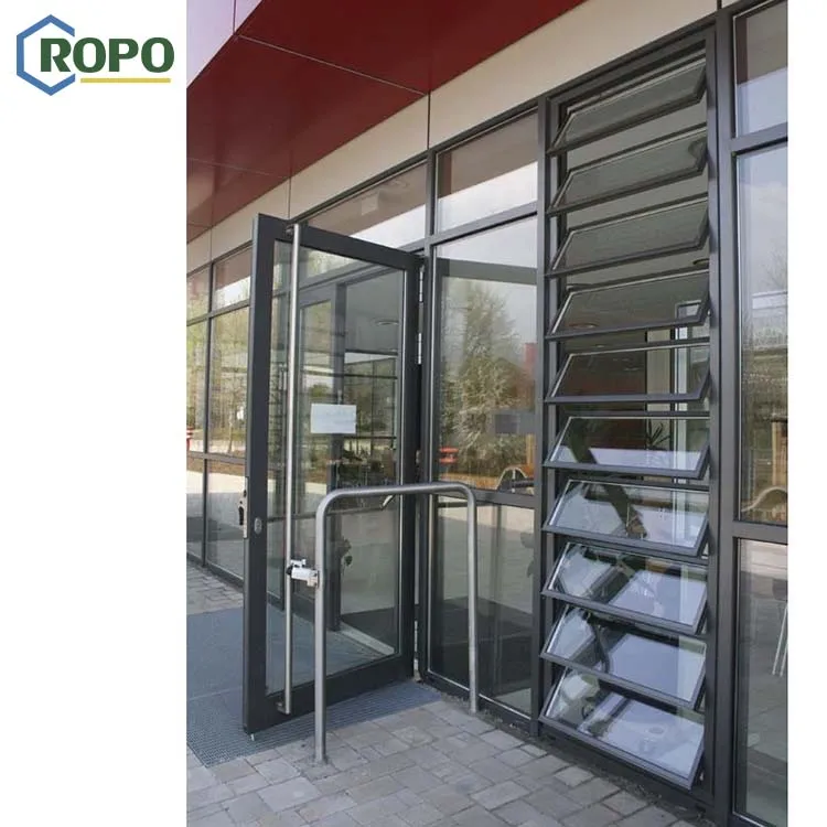 New Style Glass Accordion Hurricane Shutter Frame Aluminum Doors and Window Jalousie