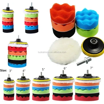 8pcs set 3" Polishing Pad Waxing Buffing Pad Sponge Kit Set for Car Polisher available 4"/5"/6"/7"