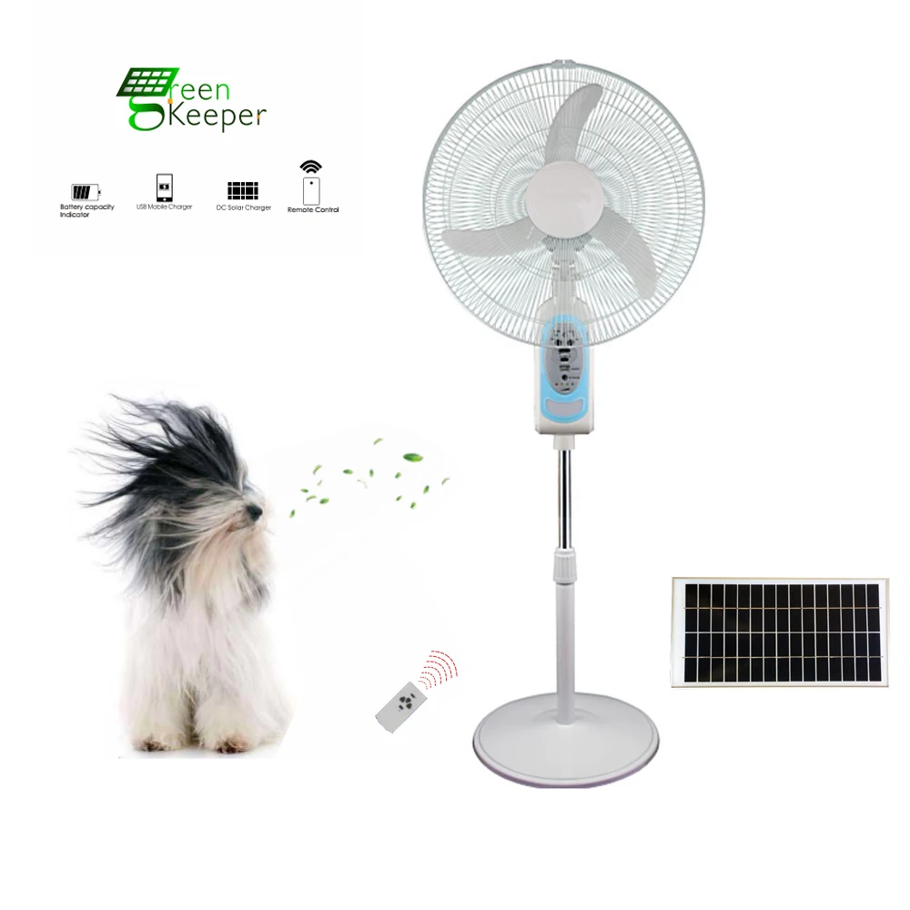 18inch Rechargeable Ac Dc Switch Solar Powered Fans With Led Light Buy Solar Ac Dc Rechargeable Fan For Home