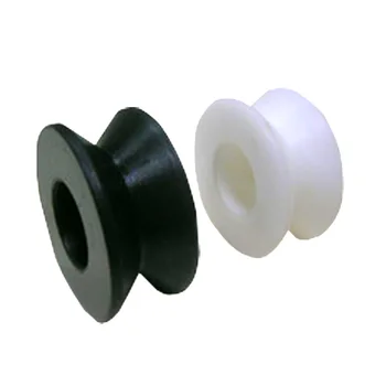 4 stks 5x24x7mm U Groove Nylon Ronde Katrol Wiel Roller Voor 3.8mm Touw Kogellager