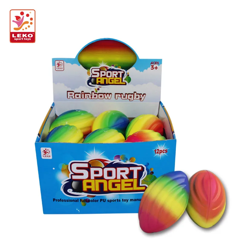 Рекламный мяч для регби из пенополиуретана LEKO Sports, американский футбольный мяч на заказ