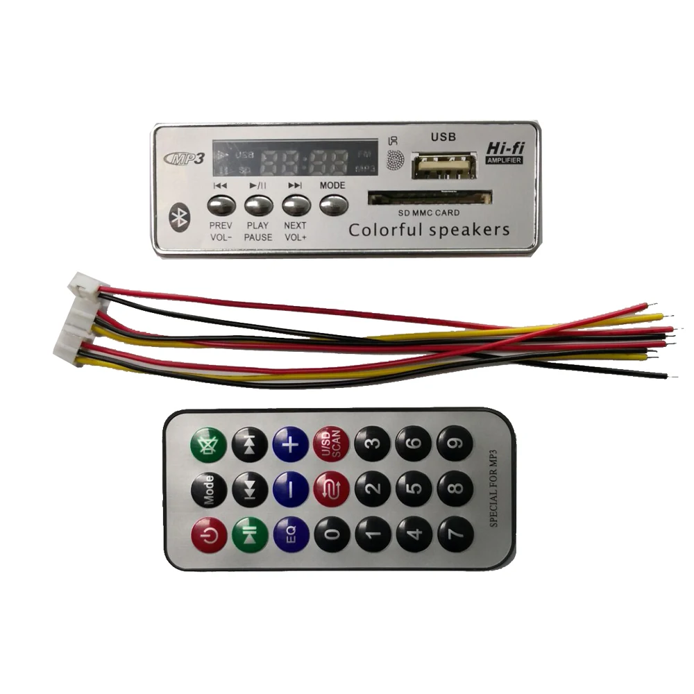 With SD MMC USB FM Bluetooth MP3 Decoder Module