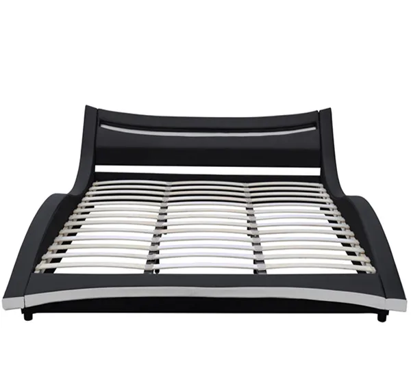 Italia Style Luxury Curve Bed Super king Size Leather Bed