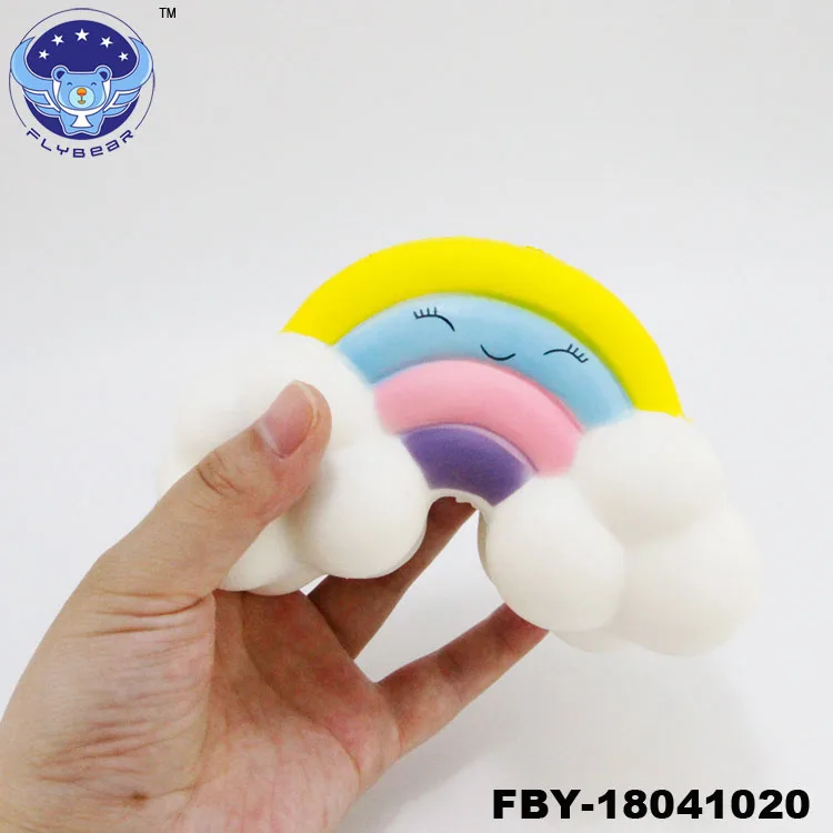 Flybear мягкими замедлить рост Радужный мост Squishies игрушки Рождественский подарок мультфильм крем