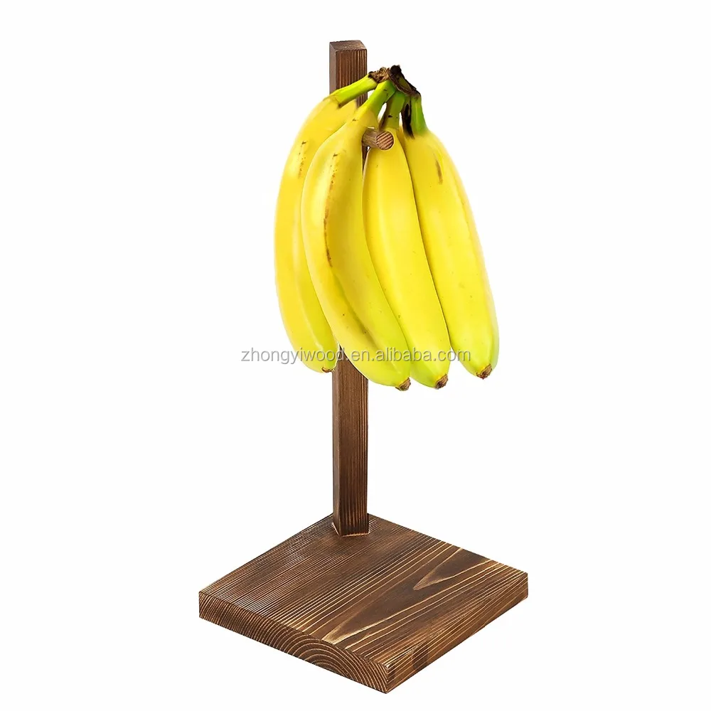 MCDSAJ Support en bois pour bananes raisins salon bois naturel pour décoration de cuisine fruits