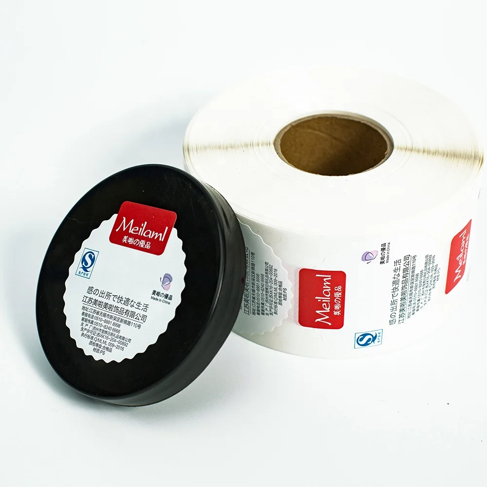Custom Adhesive Waterproof Packaging Label Personalised Round Roll ...