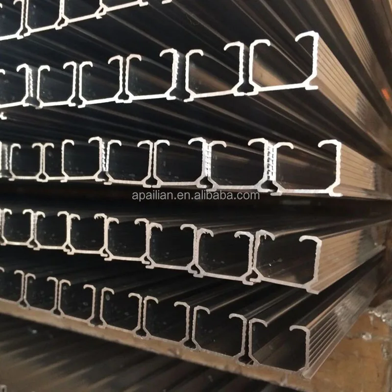 Powder Coating Aluminium Sliding Curtain Track Profile for Hanging Rail