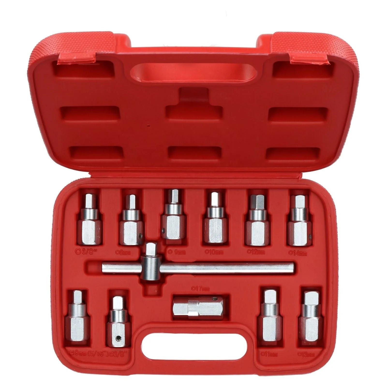 20 Piece Drain Plug Key Socket Set Sump Oil Sockets Universal Car Van Garage