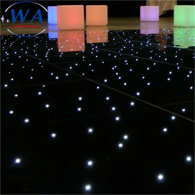 black starlit dance floor