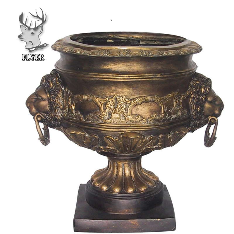 Outdoor Custom Decorative Metal New Design Home Decor Large Antique Brass Vase for Sale