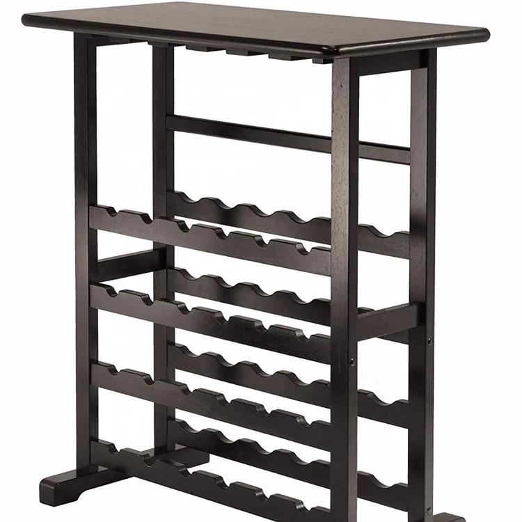 
Винная стойка для хранения, 36 бутылок, Штабелируемая, без катышков, толстая, деревянная 