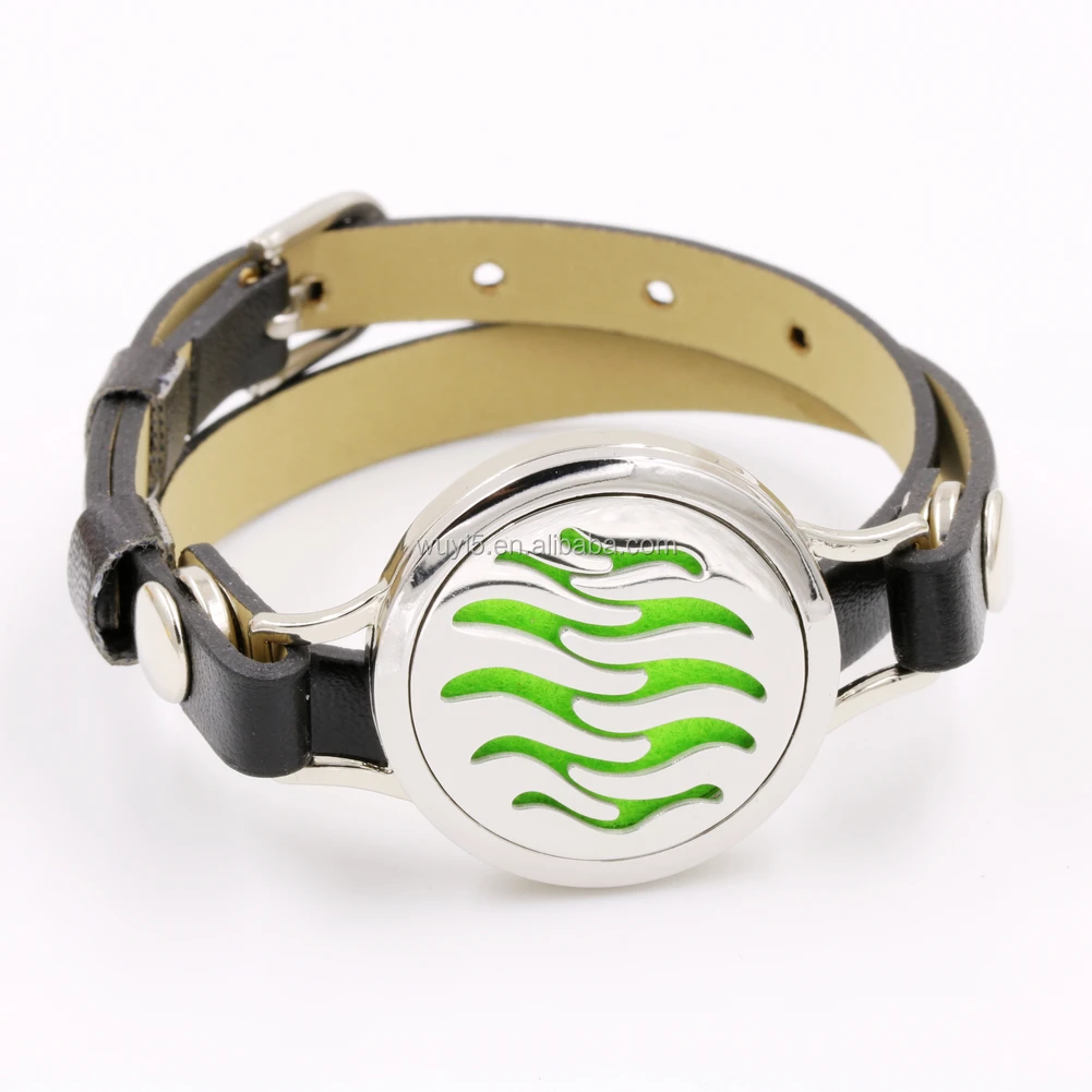 Custom Aromatherapy Bracelets Essential Oil Diffuser Bracelets Air Freshener Bangle Perfume Wristband 5PCS Felt Pads