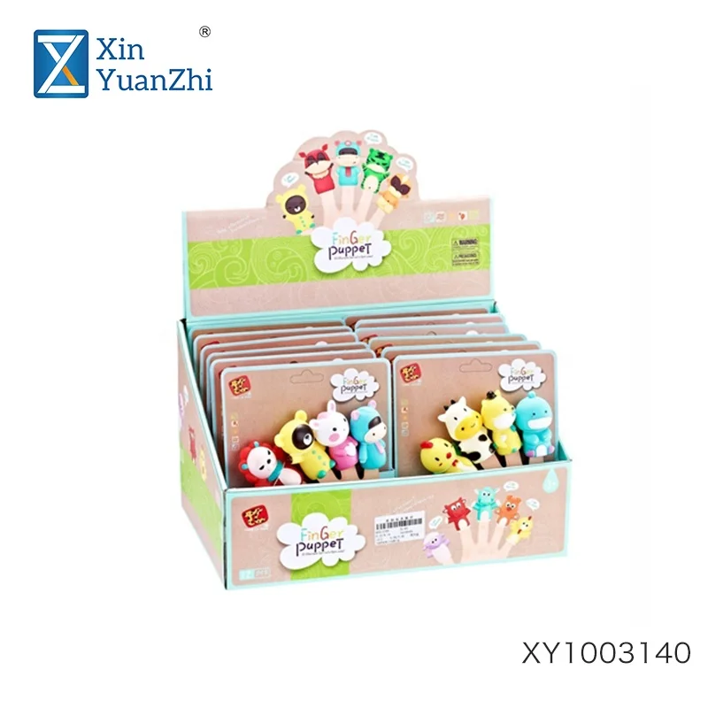 
 Красочные интересные Мультяшные пластиковые пальчиковые куклы Животные с 12 шт.  