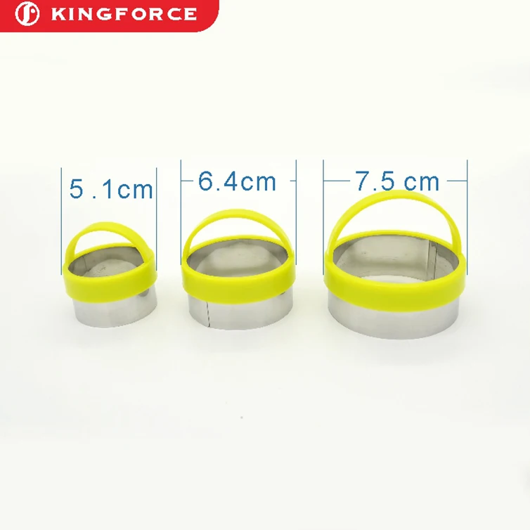 
 KF610034S круглая форма для печенья из нержавеющей стали для пирожных-3 предмета в комплекте мини-вырез для печенья  