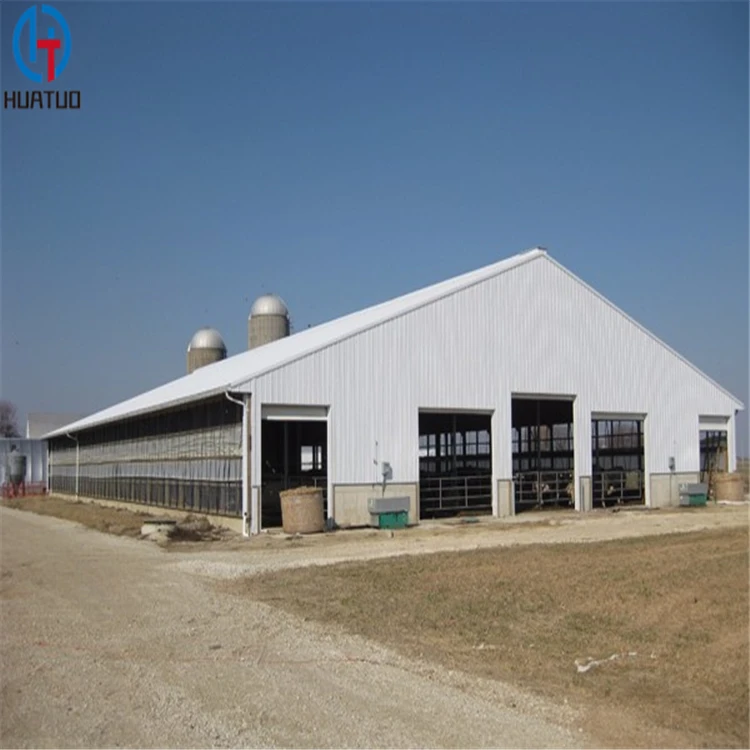 Free Design Drawing Steel Structural Poultry House Dairy Farm Shed for Chickens Shed