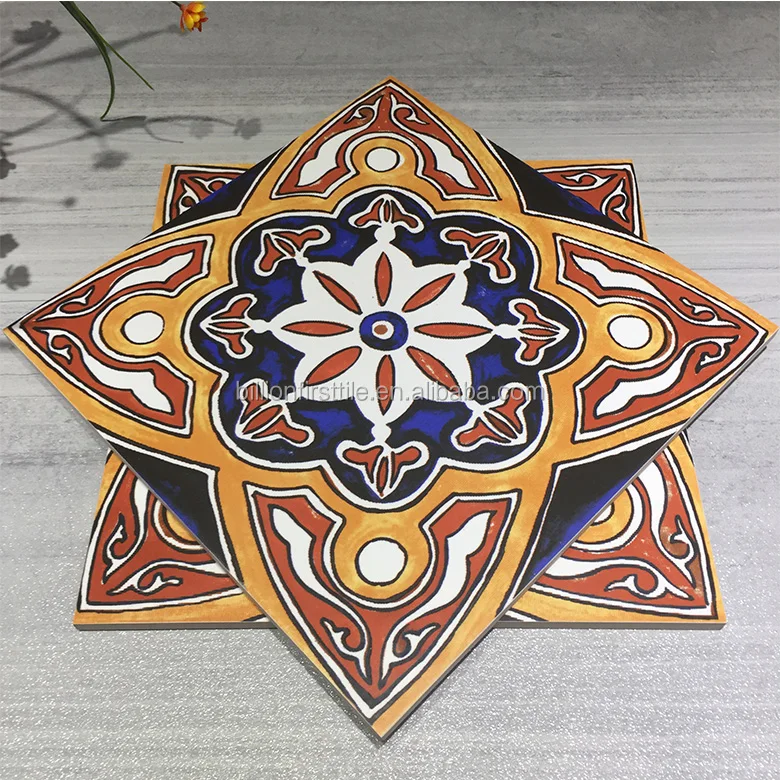 Customized Flower Pattern Bathroom Floor Tiles Moroccan Style Interior Wall Tiles Decoration 300x300 Ceramic Tiles for Sale