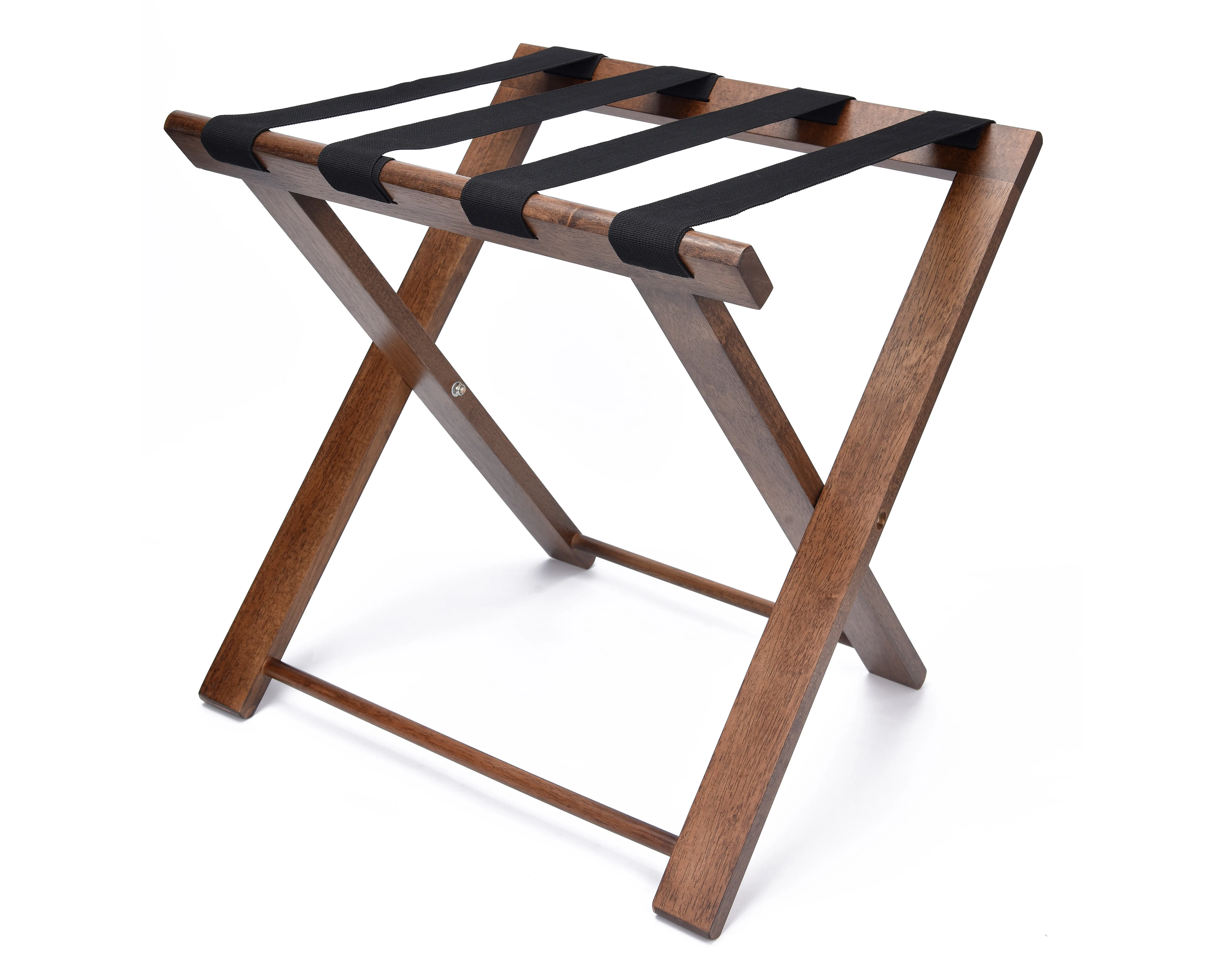 
Folding luxury wooden material antique color luggage rack for bedroom 
