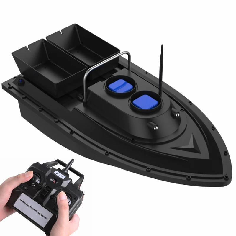 GPS Fishing Bait Boat 500m RC Bait Boat Dual Motor Fish Finder W/ Night  Light