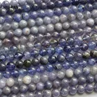 Natural Tanzania stone 5-6mm Tanzanite semi-precious loose stones gemstone beads sale for jewelry making bracelet