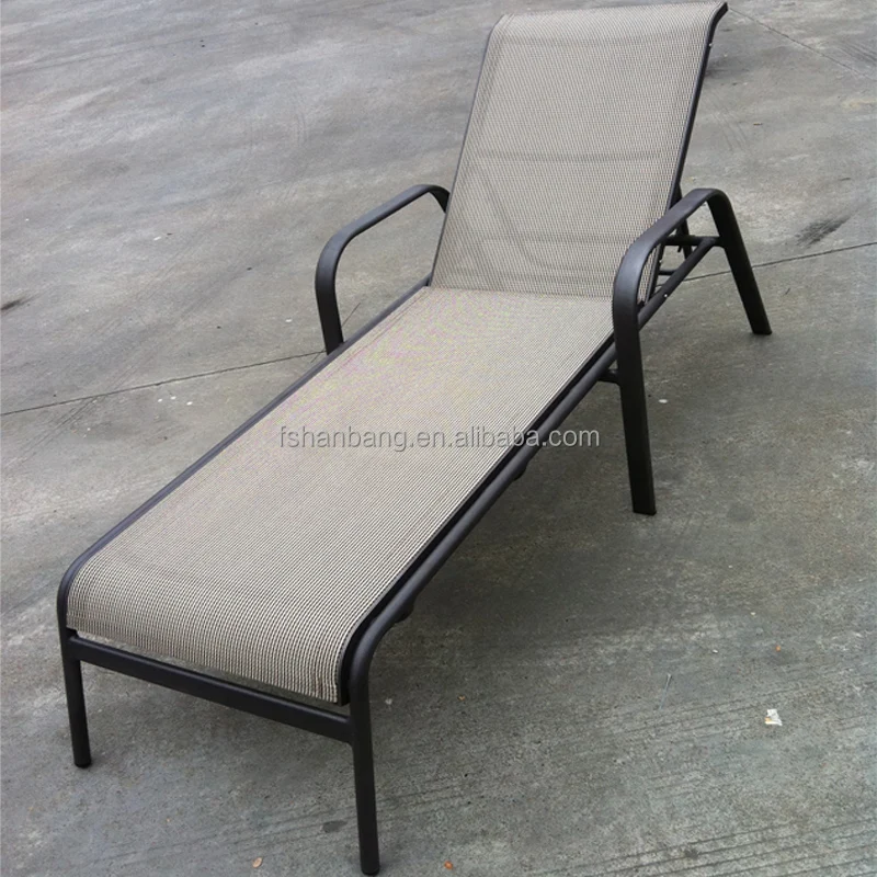 Outdoor Pool Aluminum Beach Lounge Chair Sun Lounger View Aluminum Beach Lounge Chair Love Rattan Product Details From Foshan Hanbang Furniture Co Ltd On Alibaba Com