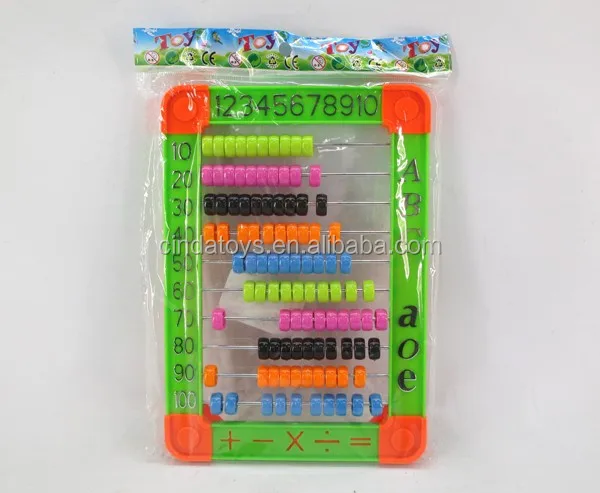 Игрушки для начальной школы, математический набор, игра для мозга, цветной Абакус, пластиковые математические игрушки для детей