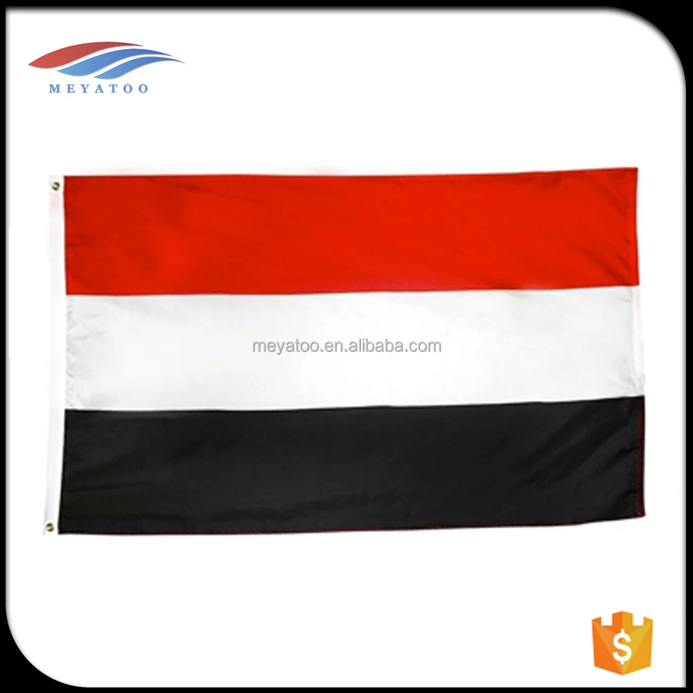 Merah Putih Hitam Polyester Yaman Bendera Banner Outdoor Buy Yaman Flag Bendera Negara Negara Bendera Untuk Mobil Product On Alibaba Com