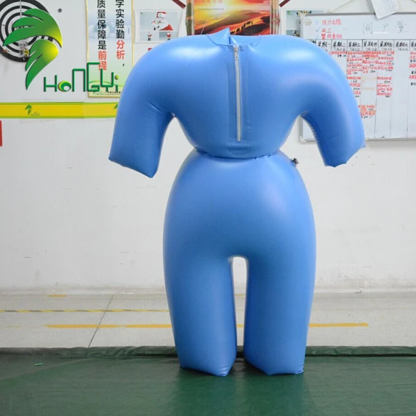 Newly Customized Double Layer PVC Inflatable Blue Jumpsuit Costume