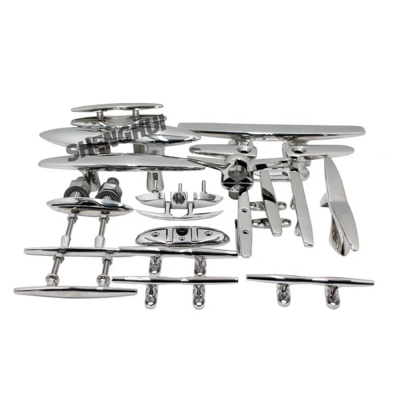 Docking Mounting Hardware Boat Deck Cleat 316 Stainless Steel Folding