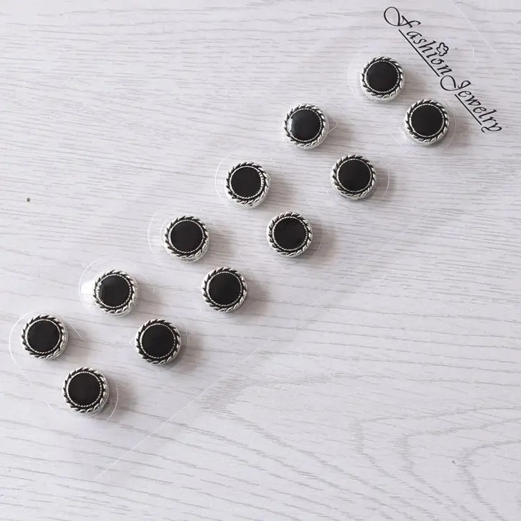 Round Magnetic Hijab Pin Shawl Magnet Scarf Pin Headscarf Abaya Clasp  Brooch New Classic Black Enamel Magnetic Brooch