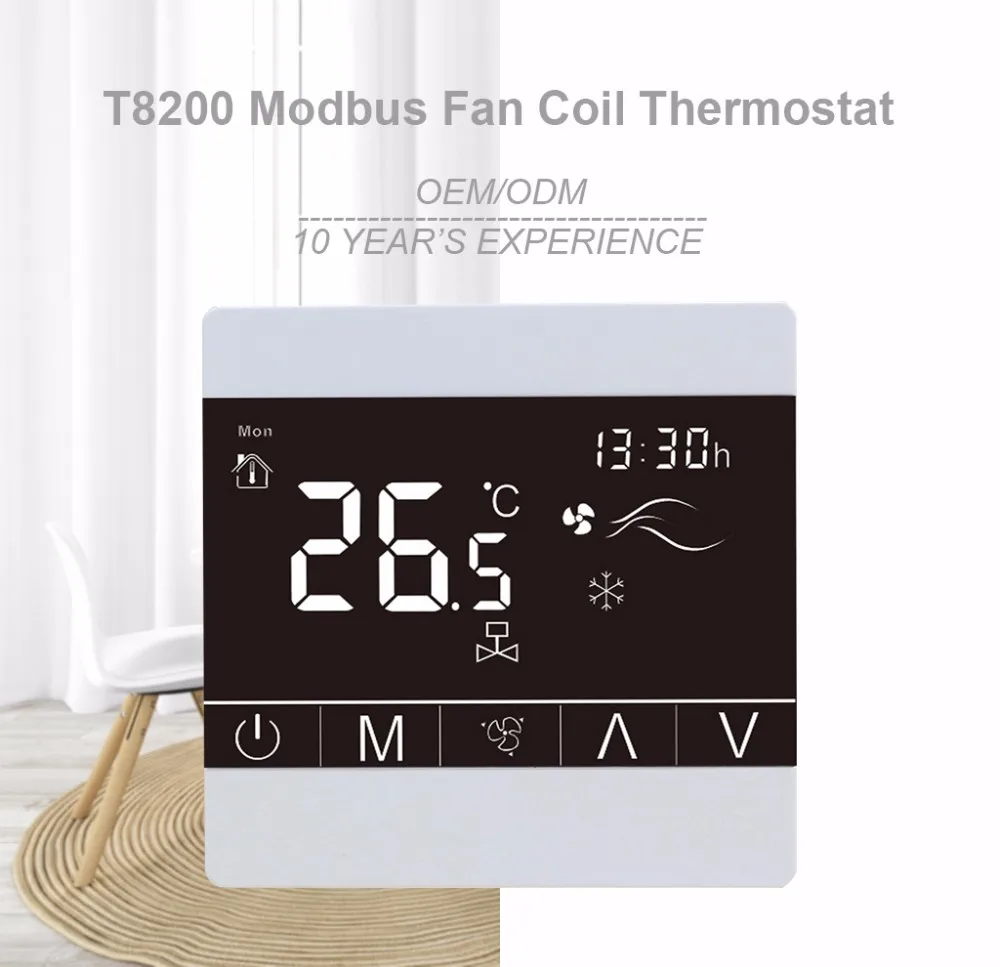 Modbus RS485 Digital Fan Coil Room Thermostat
