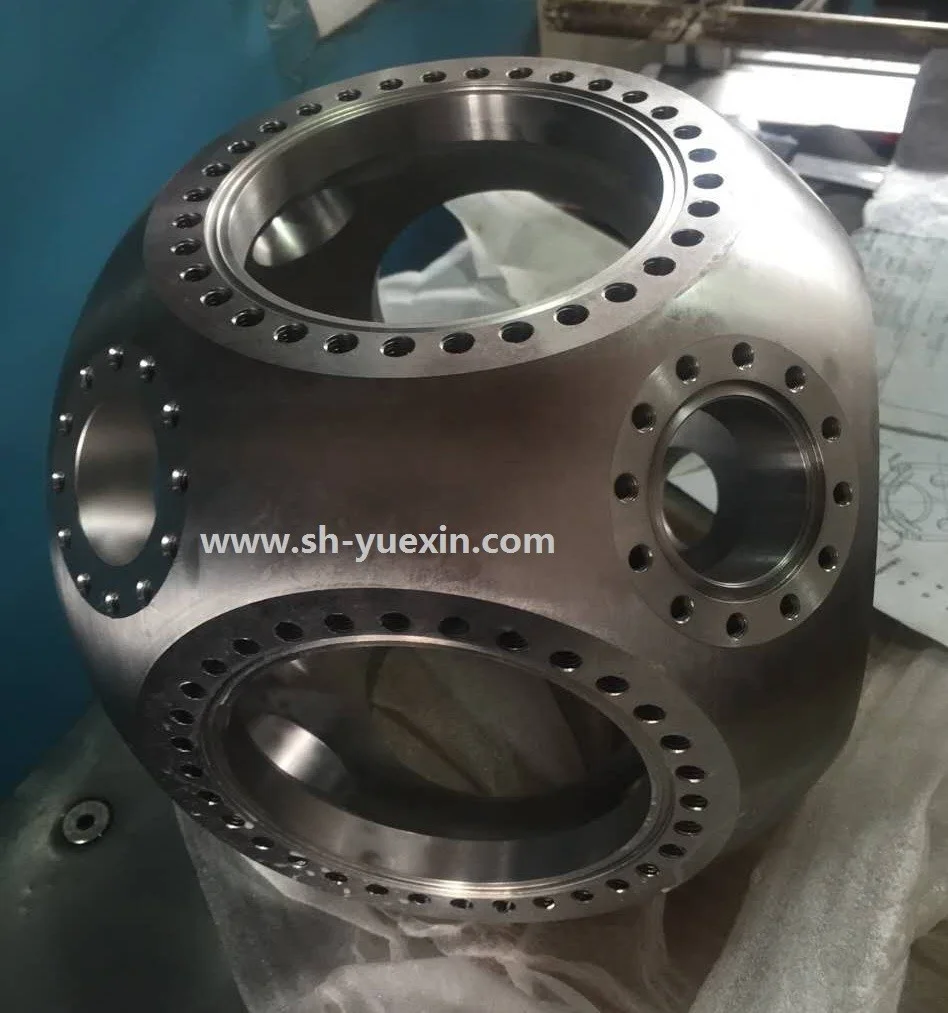 Vacuum Sanitary Conflat Conflate 6 Way Square Flange CF Stainless Steel Floor Tube A105 Flanges