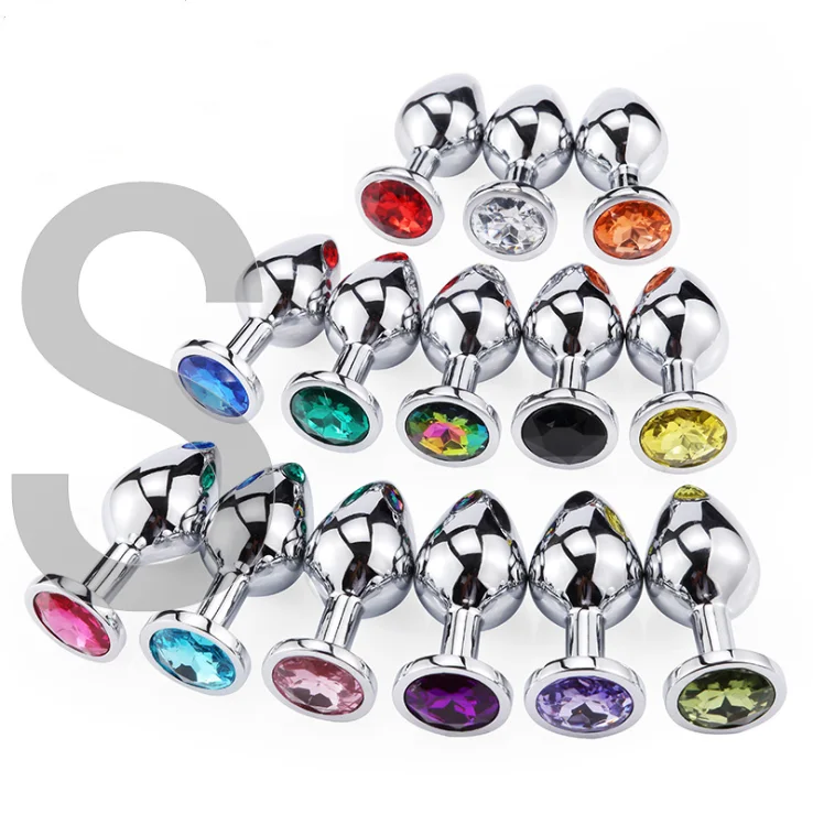 Multi-color Metal Butt Anal Plug Beginner Erotic Toys Smooth Insert Stopper Anus Stimulator Sex Toys Dildo Jewel Gift