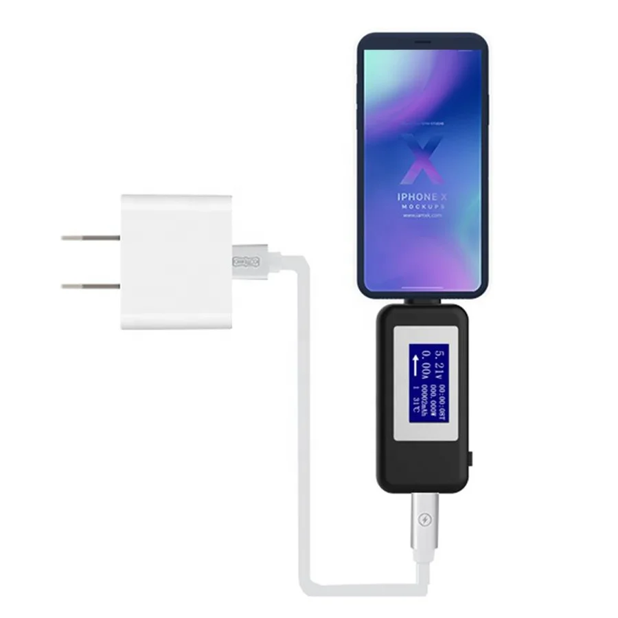 2 in 1 tipo C USB Tester schermo a colori LCD multimetro digitale USB C