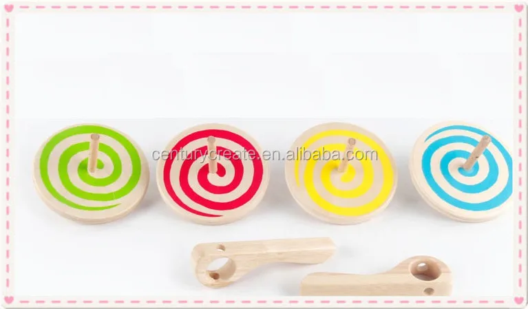 Классические игрушки для детей деревянная ручка вращающаяся