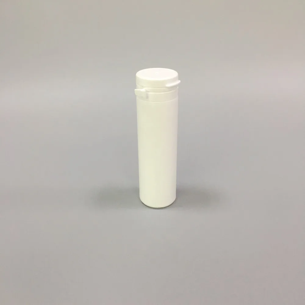 60ml HDPE White Plastic Bottle with Tearing Pop up Lids for Candy or Chewing Gum