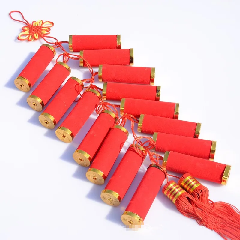 Source Traditional Chinese New Year Decoration Fabric Firecrackers