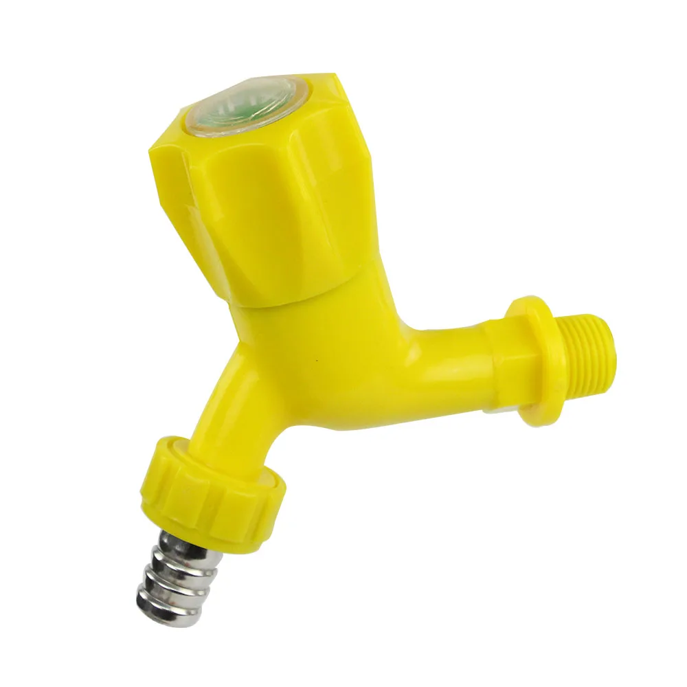 JS Plastic Bathroom Tap Bibcock With White Color