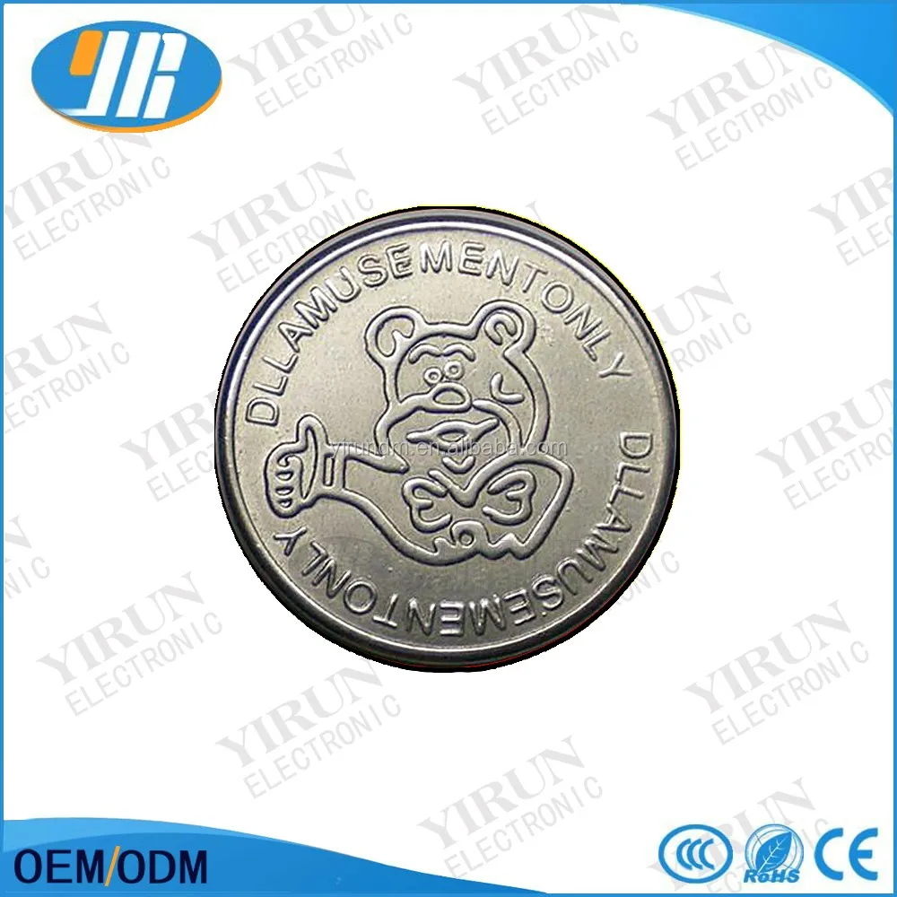 クラウンロゴトークン ホールセール 自販機用カスタムステンレス製ゲームトークン