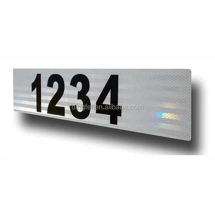 Highly Reflective Address Guidance Aluminum Metal Road Sign for Curb House or Mailbox