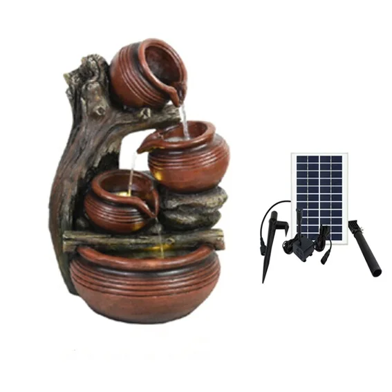 Solar Fountains with Battery Backup