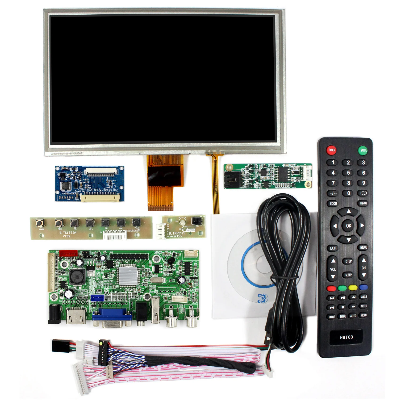 V59 USB lcd-плата контроллера с 8 дюймов 1024x600 ZJ080NA-08A сенсорный экран ЖК-панель