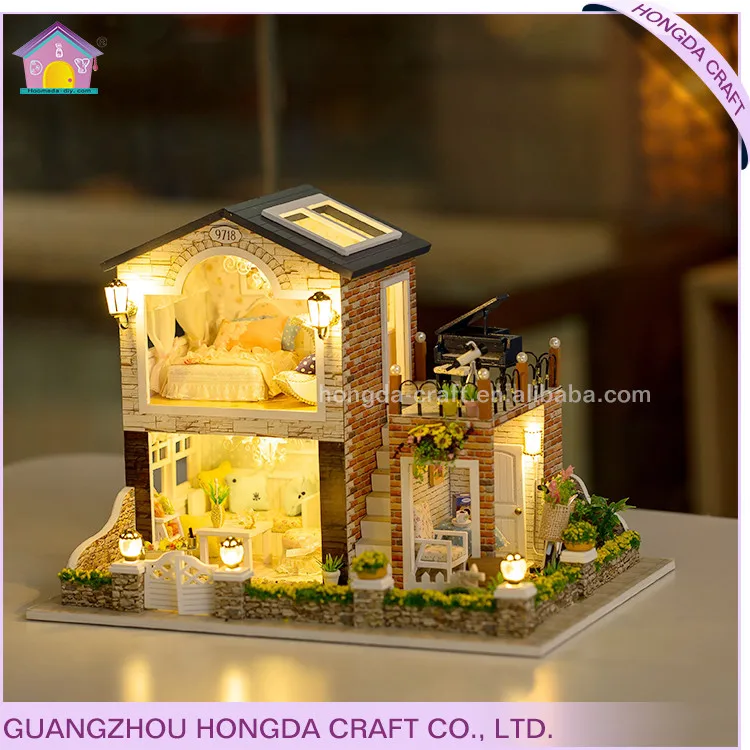 Fabbricazione professionale casa delle bambole artigianale scala 24  bambole fai da te mobili per la casa Miniature kit in miniatura casa delle 