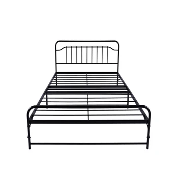 Furniture of metal bed white frame single double king size for hotel- home- dormitory
