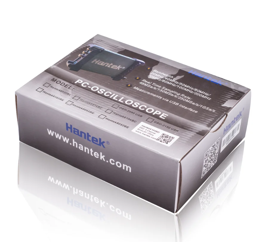Hantek 6204BC Digital Oscilloscopes 200MHZ 4 Channel Waveform Record With PC Based USB Interface Oscilloscope Probe