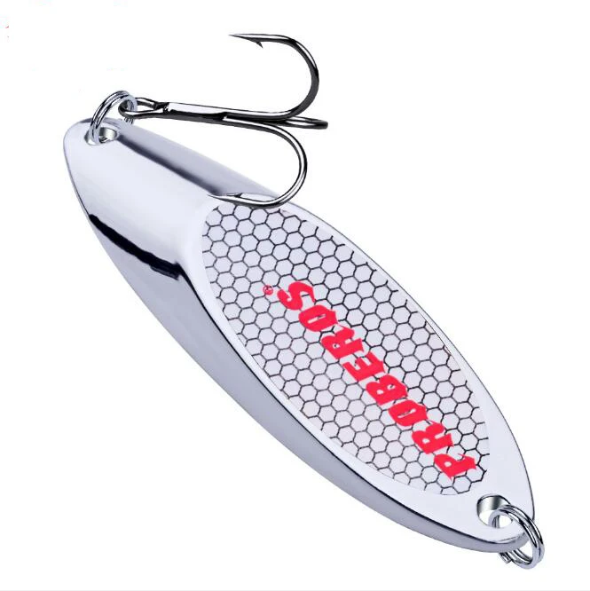 5PCS Metal Fishing Lure Sequins Spoons with Hard Bait For Sea Lake Lure Tool for Saltwater Freshwater Trout Bass Salmon Fishing WYSUMMER Fishing Lures Set 