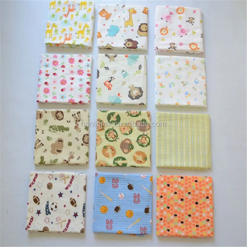 Безопасная и теплая хлопковая фланелевая ткань с принтом для квилтинга детского использования