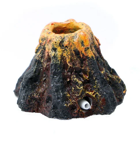 volcano aquarium ornament