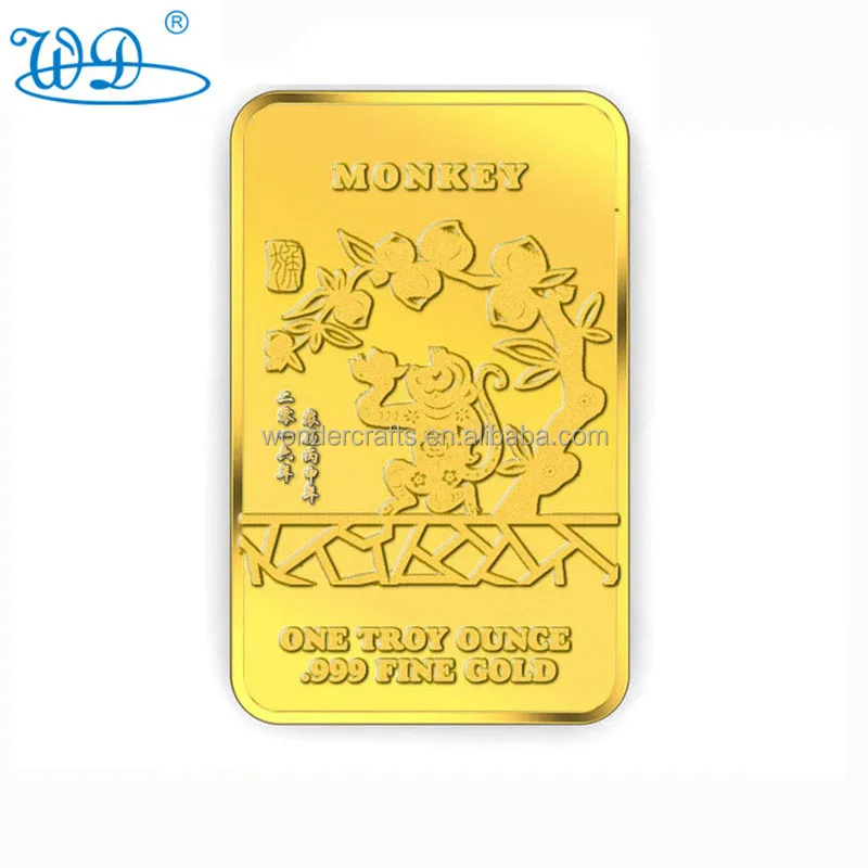 Free Design New Year Monkey Collection Metal Oem Odm Fine 999 Gold Bars Custom 1 Oz Gold Bullion Bars Buy 1 Oz Gold Bullion Bars 24k Gold Clad Bullion Bar Gold Plated Bullion