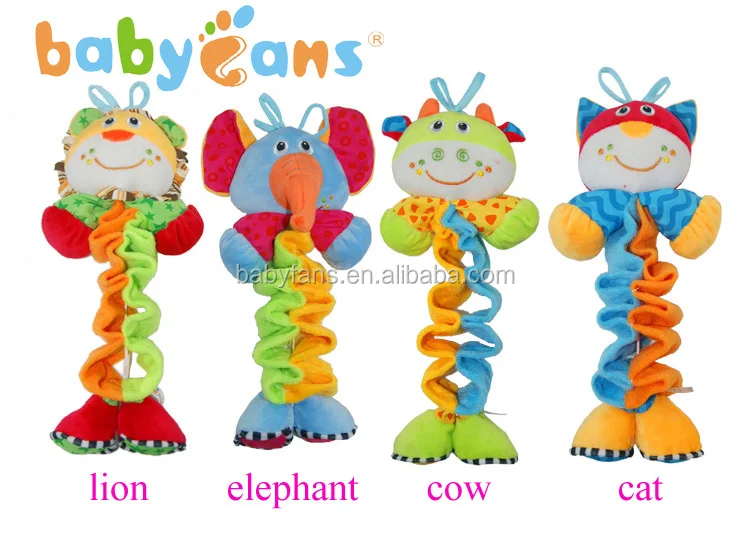 
Детская музыкальная игрушка Babyfans высокого качества, плюшевая подвесная игрушка, мобильные игрушки-слоны для кроватки 